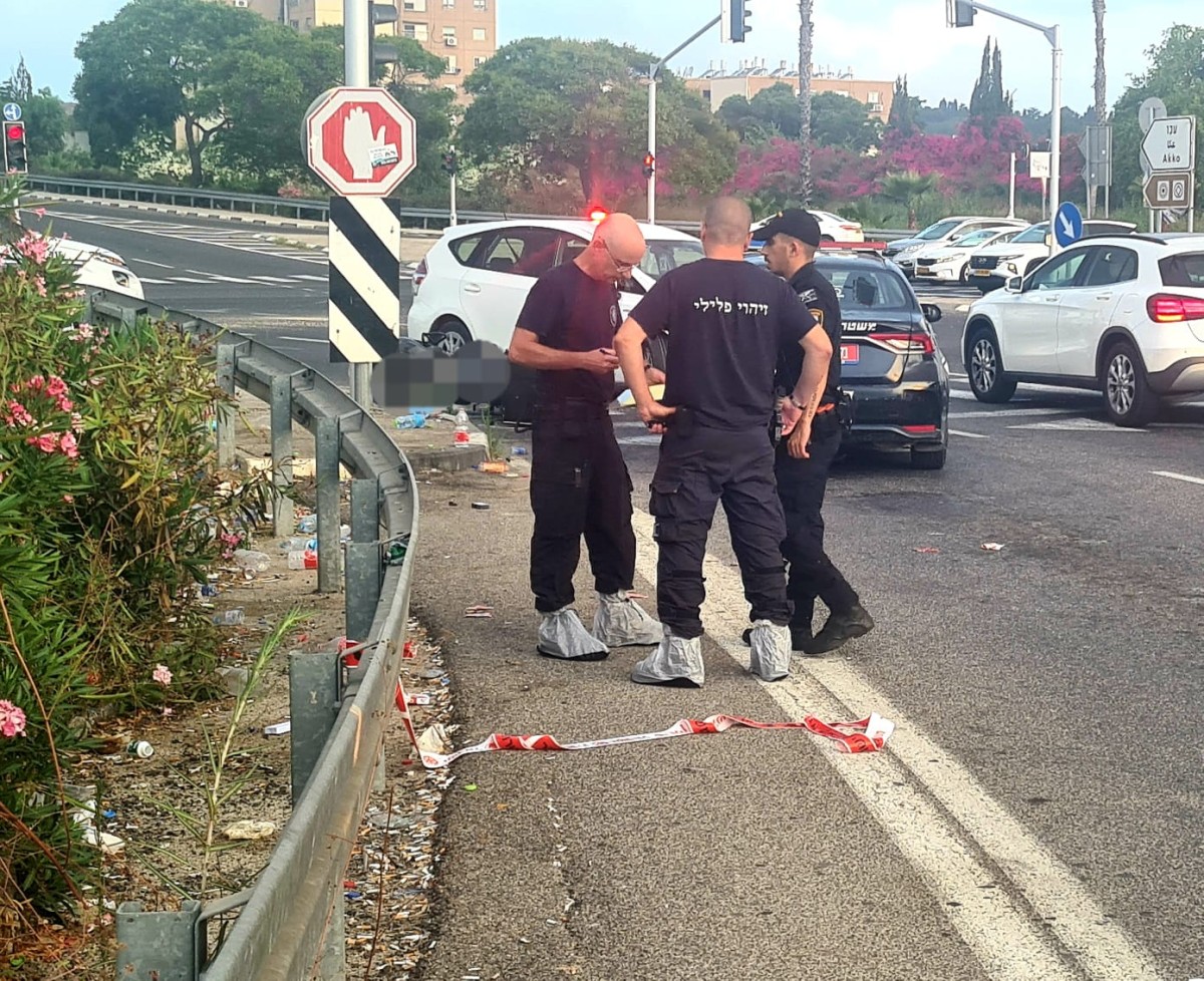 רוכב אופנוע נורה למוות בעכו | צילום: דוברות המשטרה