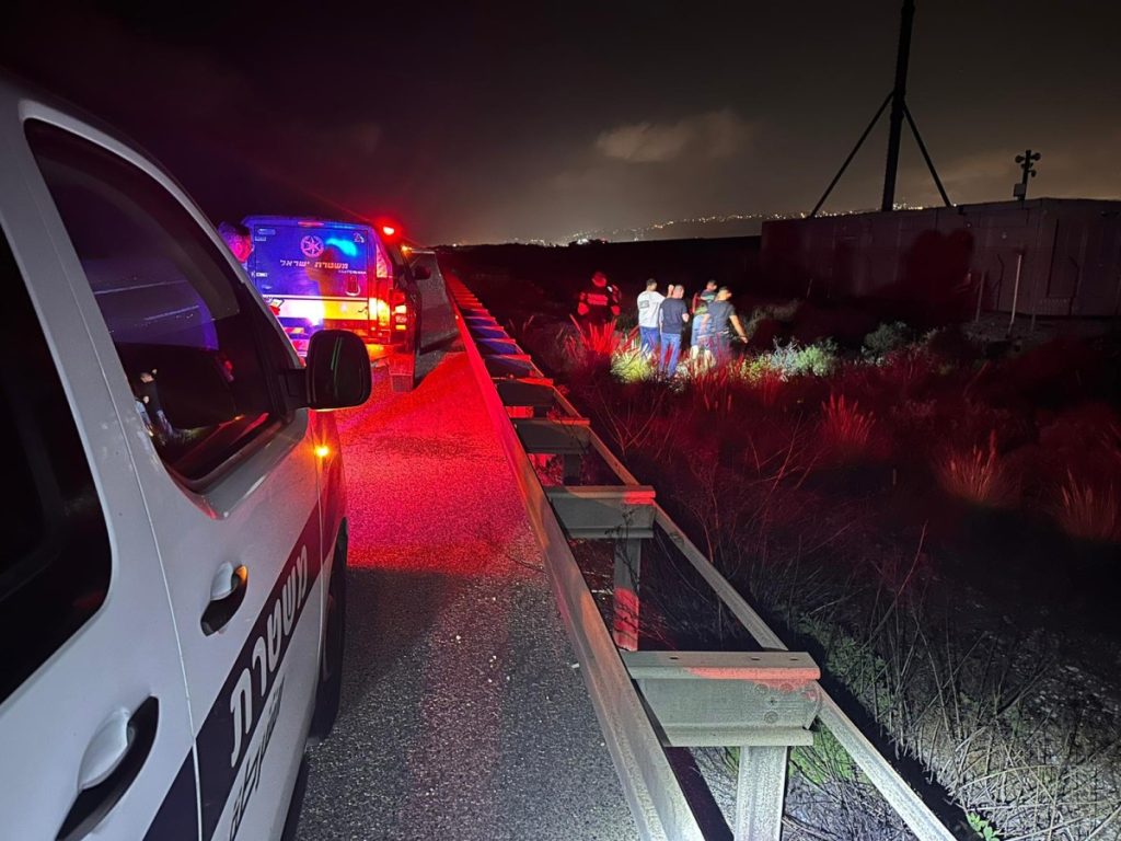 החשוד בעת השחזור | צילום: דוברות המשטרה