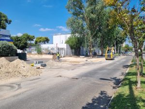 עבודות שיקום בשדרות בן צבי בקרית חיים | צילום: ניר בלזיצקי, דוברות עיריית חיפה